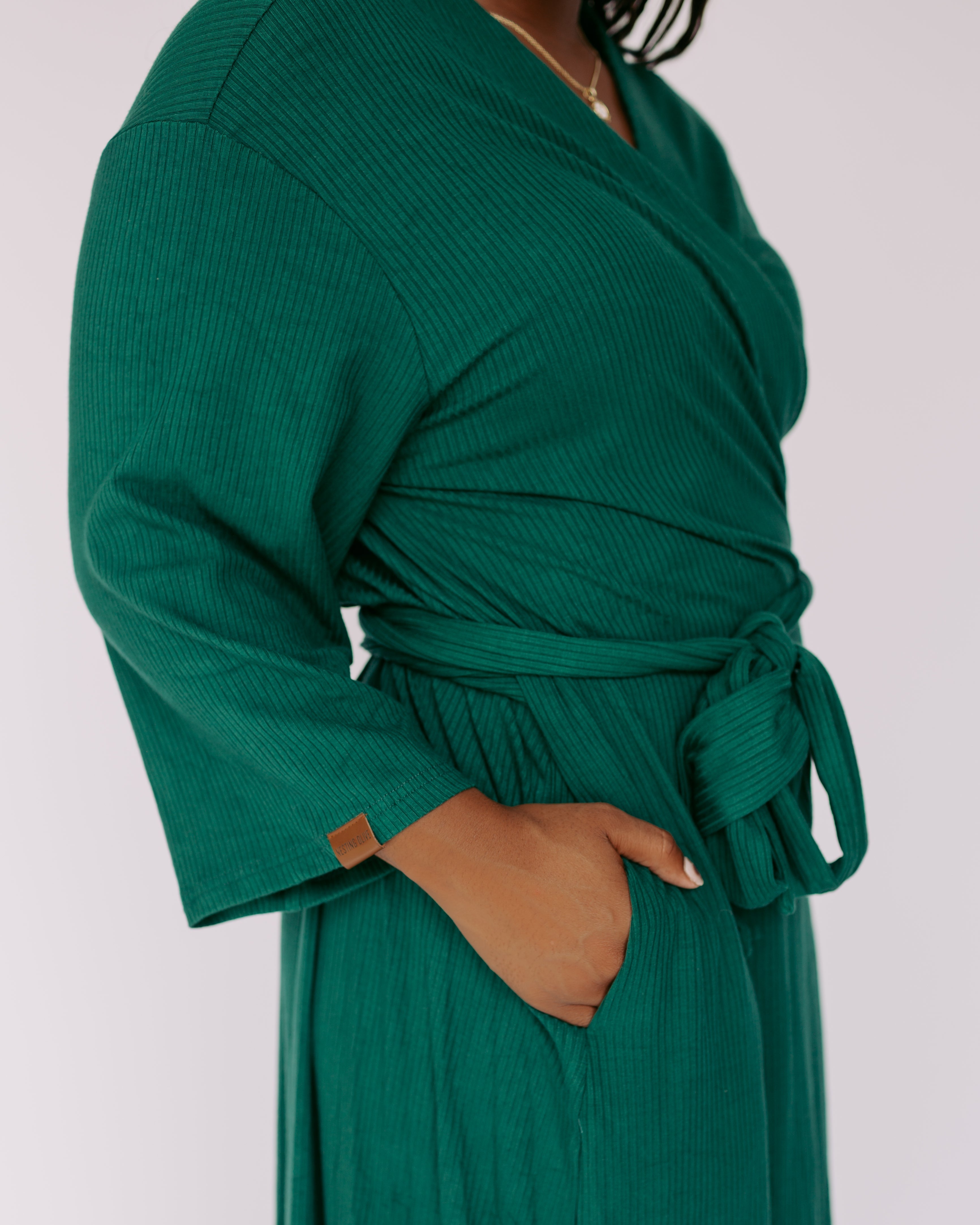Dress Robe Forest Green (Ribbed) Nesting Olive Dress Robe Forest Green (Ribbed) Nesting Olive