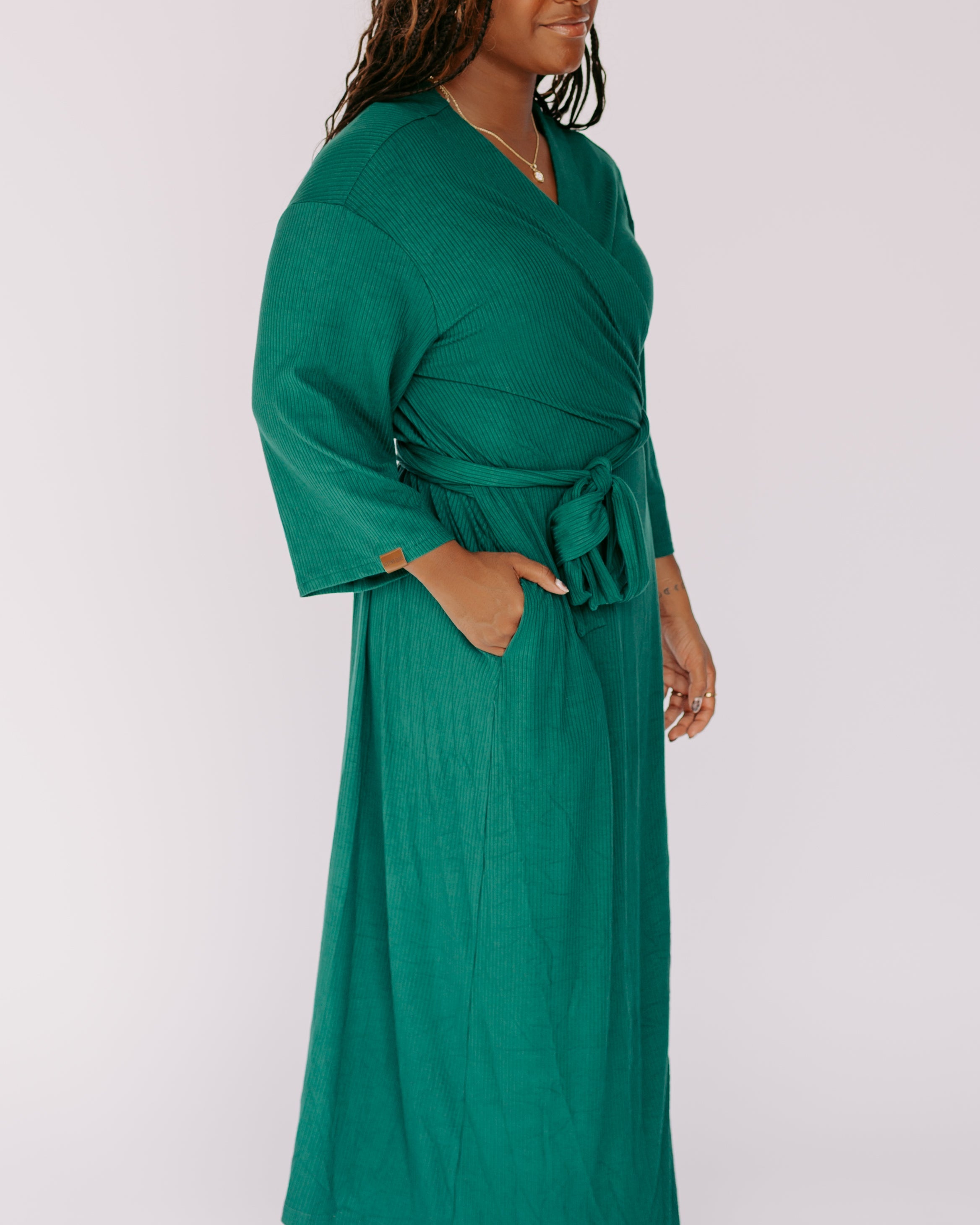 Dress Robe – Forest Green (Ribbed)