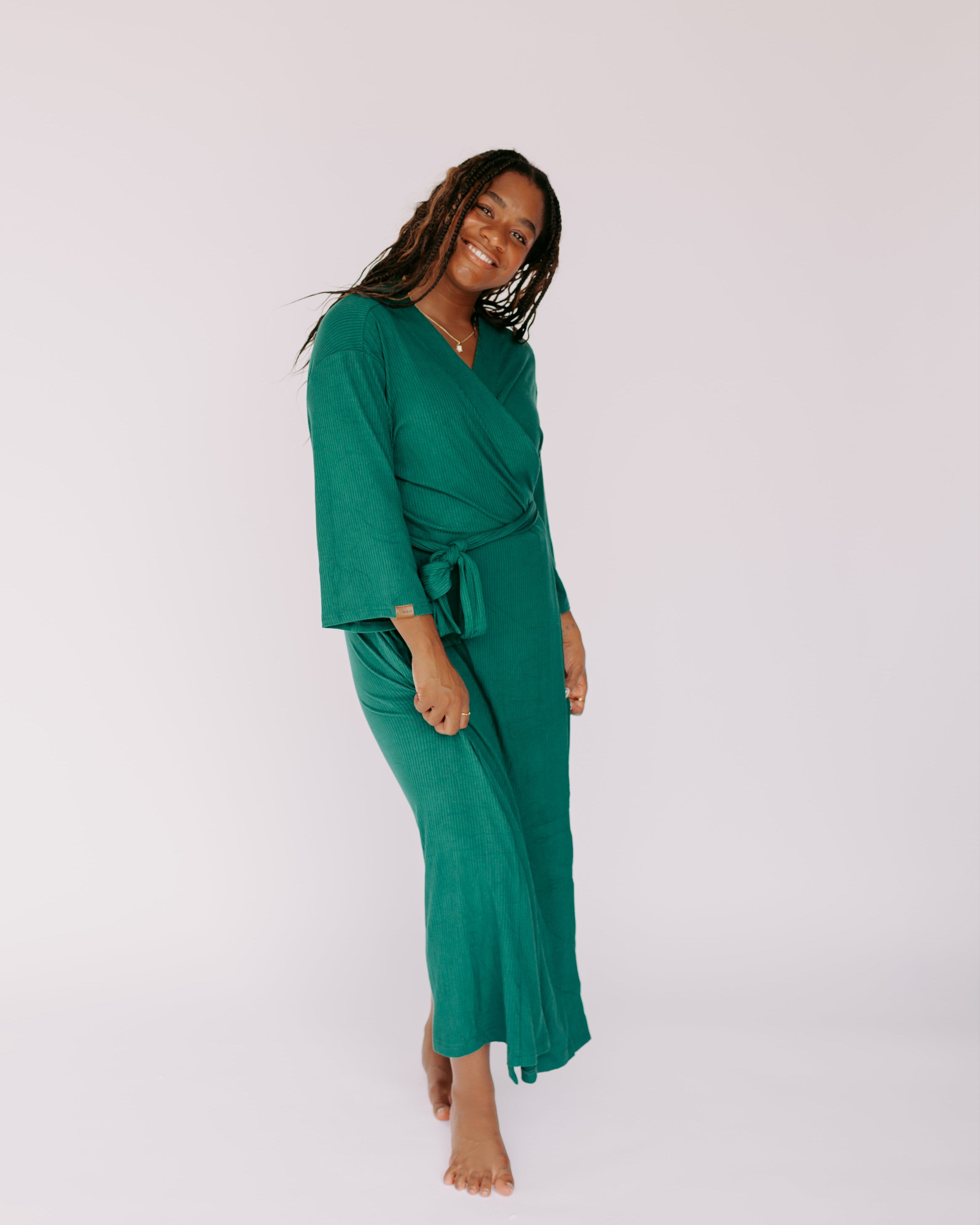 Dress Robe – Forest Green (Ribbed)