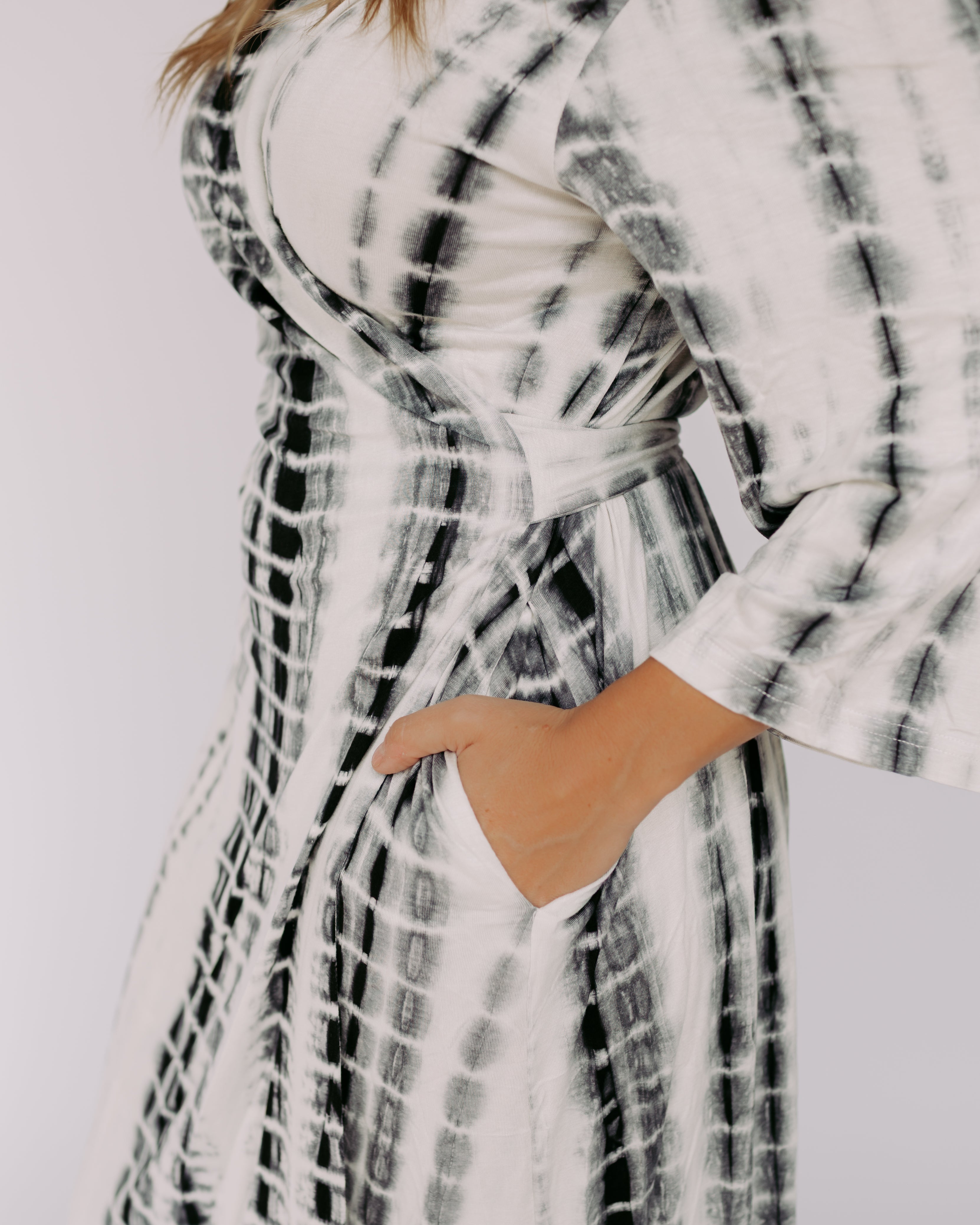black and white tie dye dress Dress Robe – Black Tie Dye – Nesting Olive