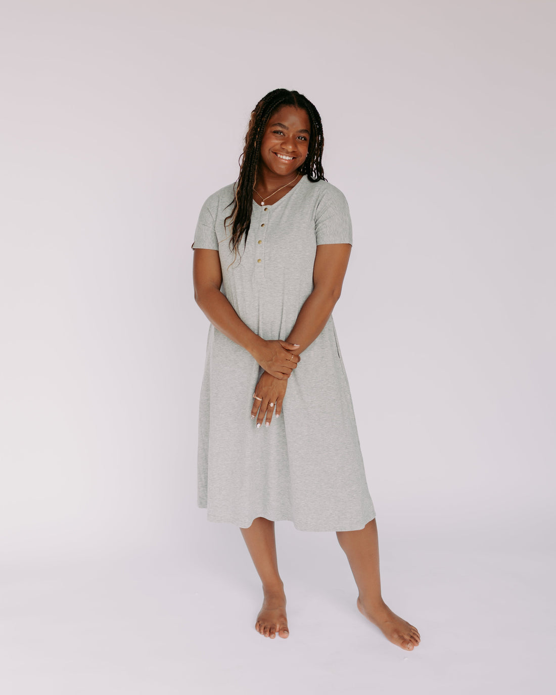 Kate Dress – Heather Gray