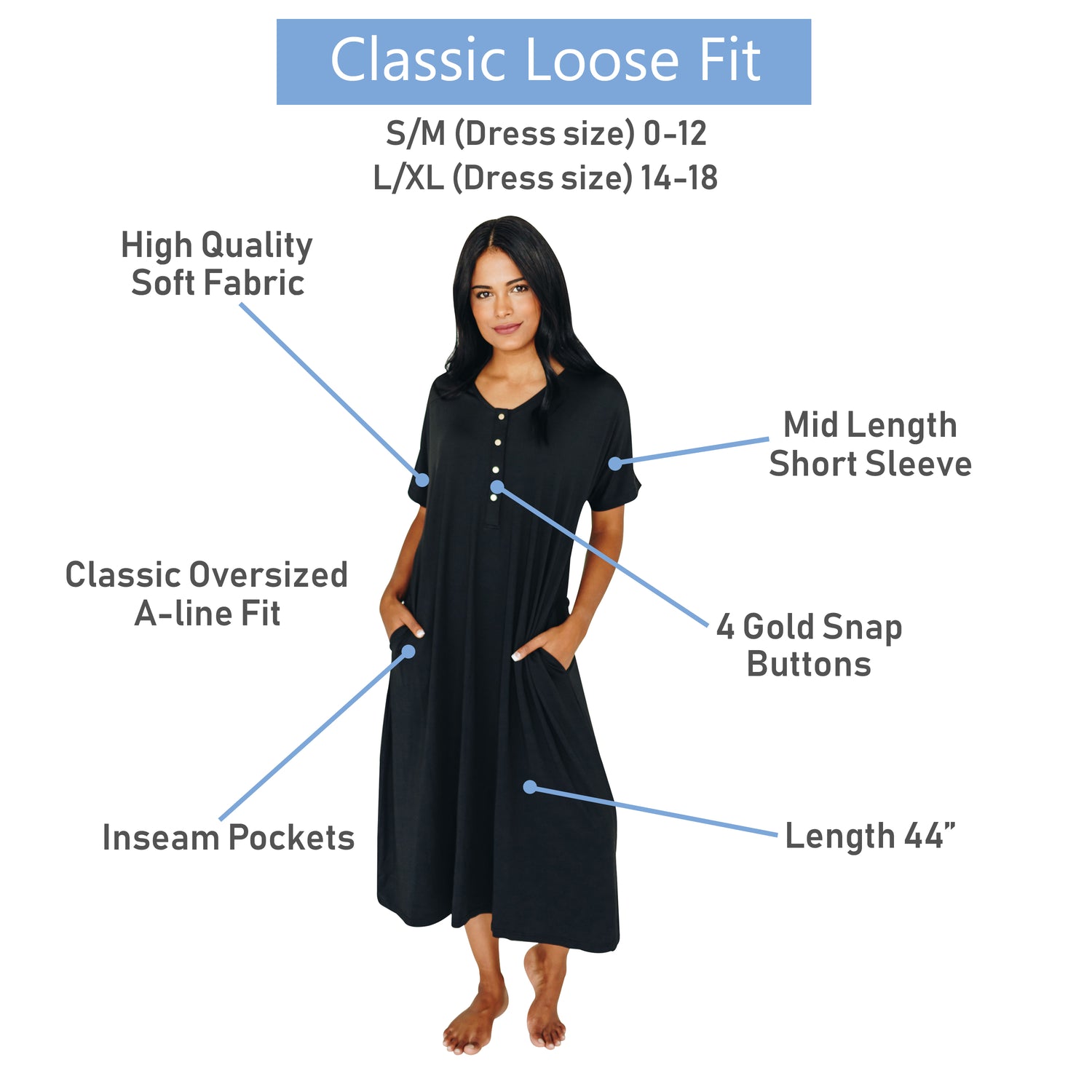 KATE Dress (Classic Fit) Black
