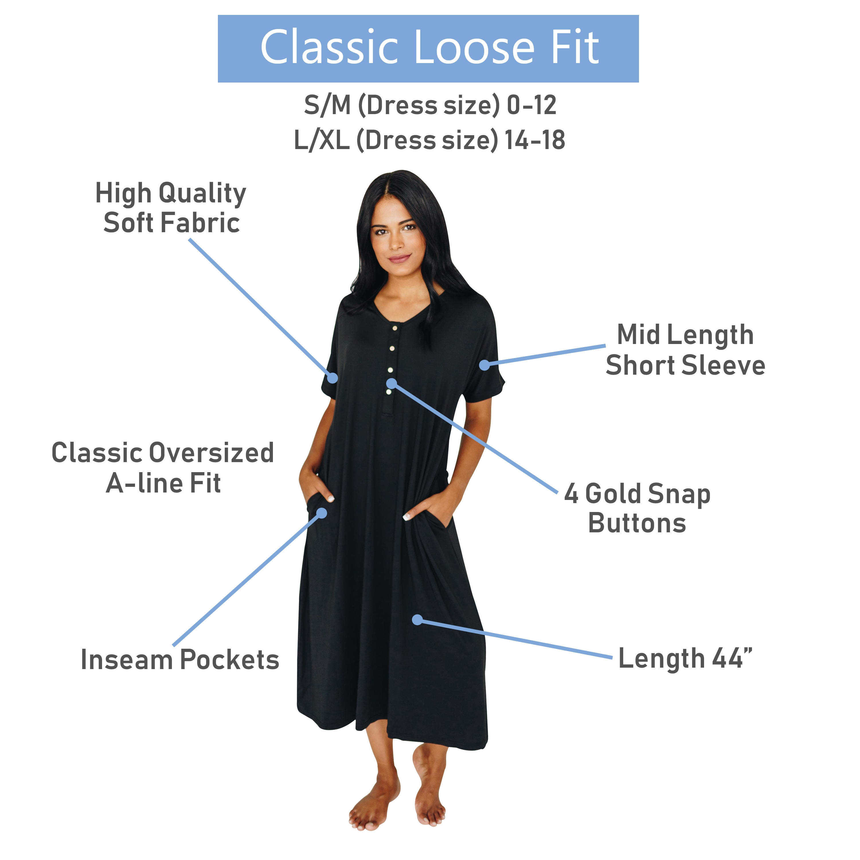 KATE Dress (Classic Fit) Black